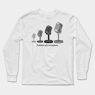 hand drawn microphone evolution Long Sleeve T-Shirt